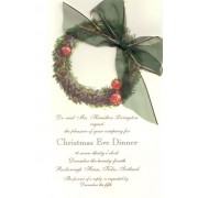 Christmas Invitations, Pewter Wreath, Odd Balls Invitations